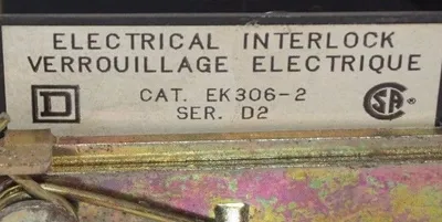 3 NEW SQUARE D EK306-2 ELECTRICAL INTERLOCKS EK3062