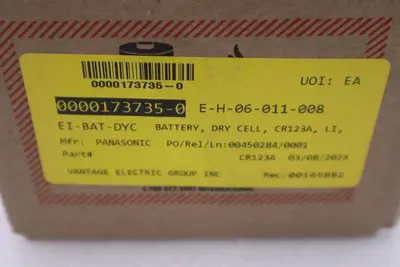Streamlight 3V CR123A Lithium Batteries (2 Pack) 85175 (BOX OF 12) STOCK G519A