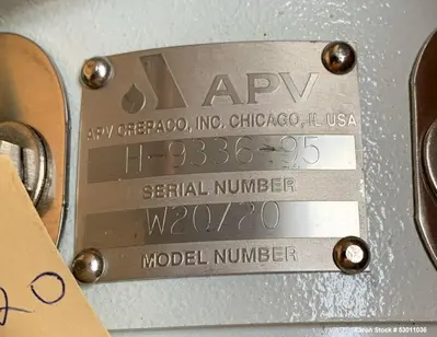 Industrial Stainless Steel Centrifugal Pump – APV Crepaco Model W20/20