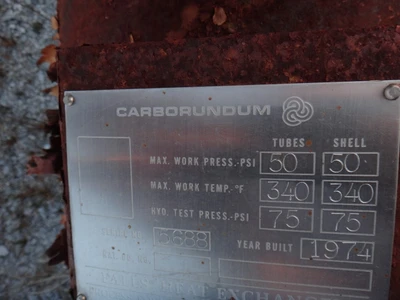 Karbate / Carborundum 334 Sq. Ft. Heat Exchangers