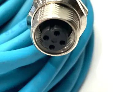 USED ALPHA WIRE ETHERNET CORDSET RJ45M/M12F 10M