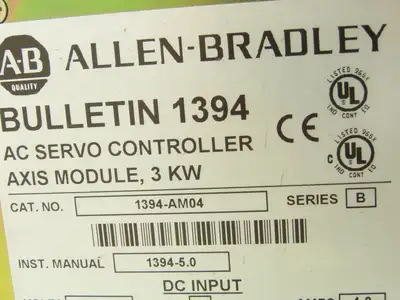 Allen Bradley 1394-AM04 Servo 3kW Axis Module 530/680V 1Ph In 310/390V 3Ph Out