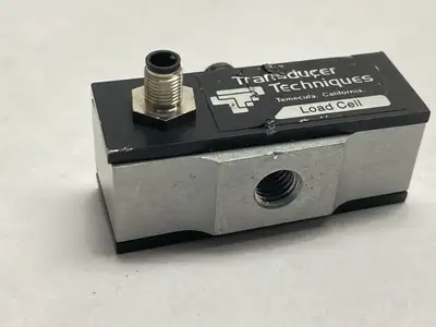 Used Transducer Techniques Compression Load Cell Force Sensor 100lbs Sensors Michigan US | Maverick Industrial Sales #1392405