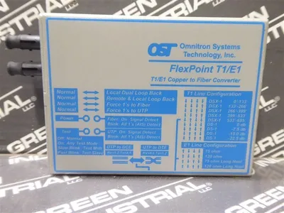 Omnitron Systems 4472-1 FlexPoint T1/E1 Copper to Fiber Converter New NIB
