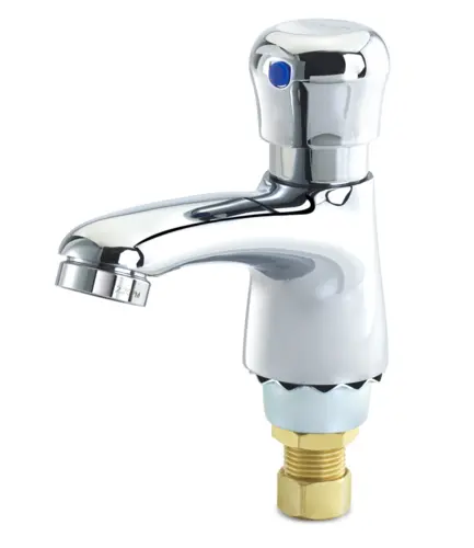 Krowne 14-560L Deck Mount Lavatory Faucet w/Push Cap, Cast Spout & Single Hole