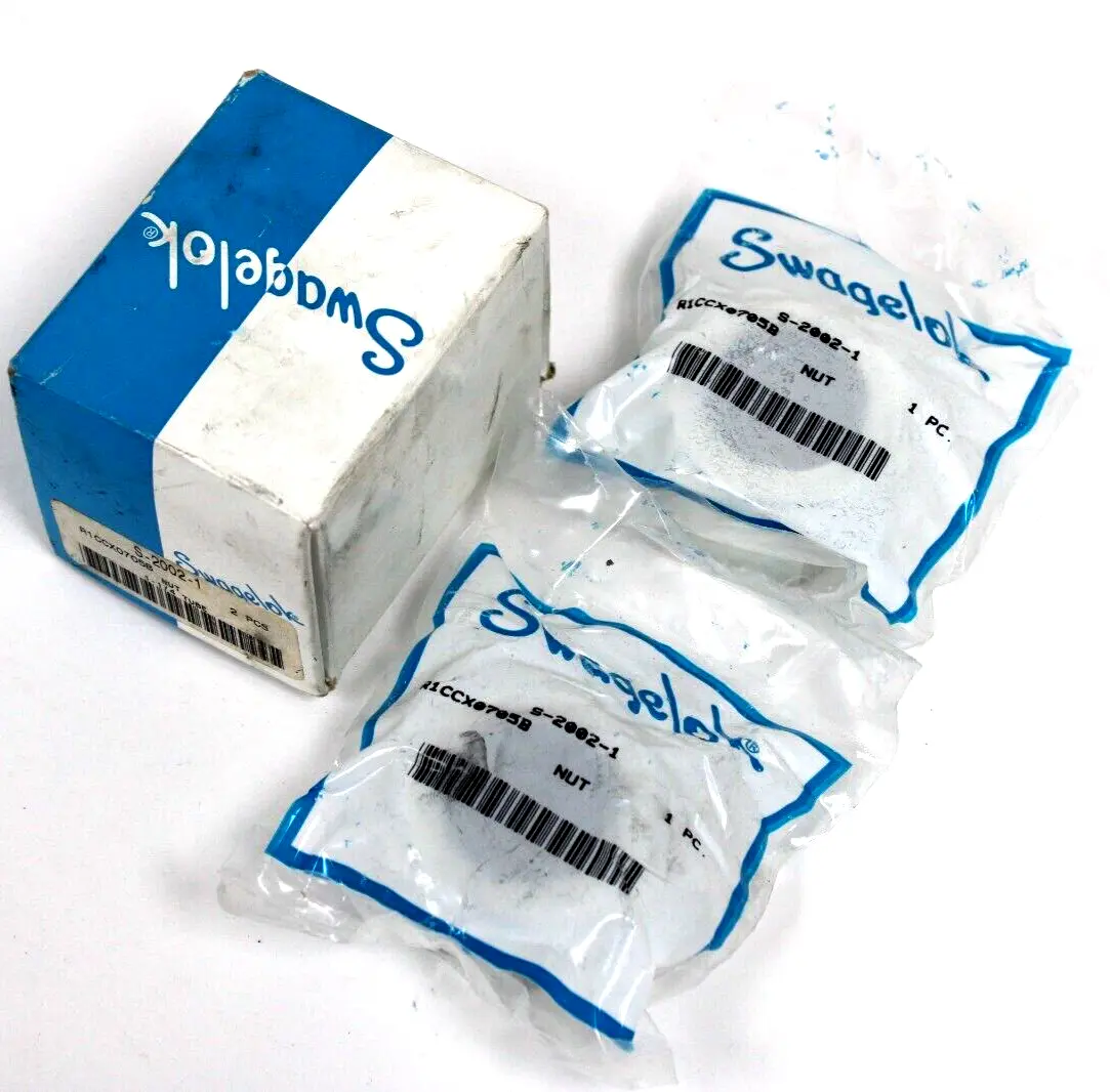 NEW LOT OF 2 SWAGELOK S-2002-1 CARBON STEEL NUT S20021