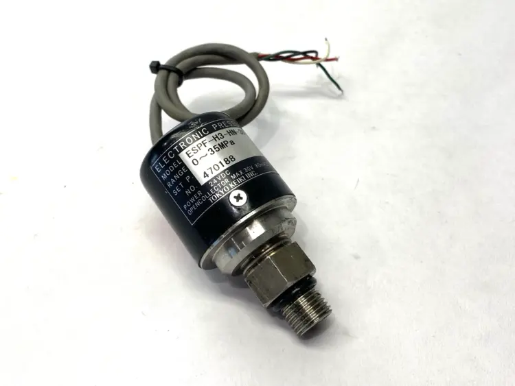 Used TOKYO KEIKI ELECTRONIC PRESSURE SWITCH 0-35MPA 24VDC SHORT LEAD Pressure Switches Michigan US | Maverick Industrial Sales #1089825