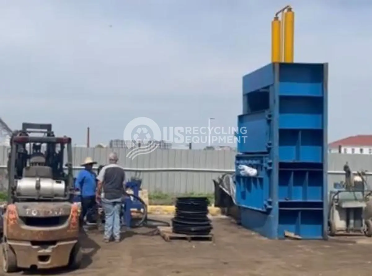 USED SOLID EQUIPMENT 61" X 48" HIGH DENSITY TIRE BALER