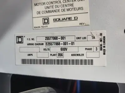 USED SQUARE D MODEL 6