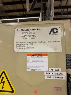 ANDERSON COOK MARAND #350S200 Spline Rollers (Equipt) | Machinery Intl. Corp. (10)