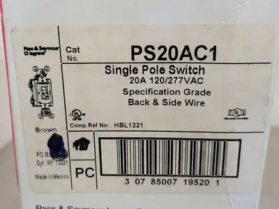 NEW PASS & SEYMOUR PS20AC1