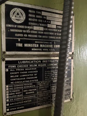 MINSTER B1-60 O.B.I. Presses | Global Machine Brokers, LLC (10)