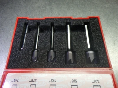 KEO 5 Piece 100 Deg 6 Flute Carbide Counter Sink Set 55823-TiAlN (LOC508A)