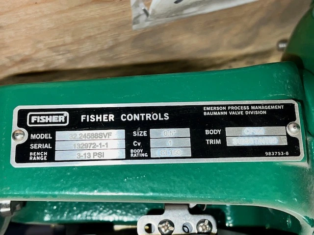Used Fisher Baumann 32.24588SVF Valves/Fittings Minnesota US | Peak Machinery, Inc. #285289