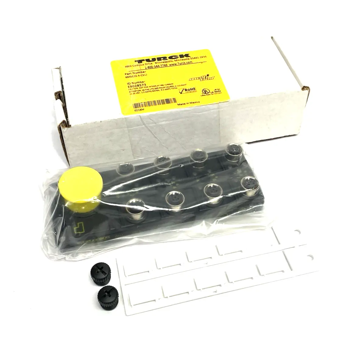 USED TURCK MULTIBOX JUNCTION BOX, 8-PORT M12, M23 HOMERUN, E8028573
