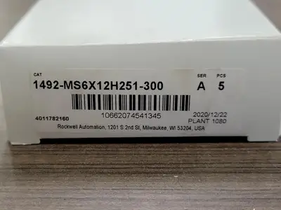 NEW ALLEN-BRADLEY 1492-MS6X12H251-300