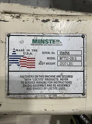 MINSTER MR15-26S / MSH30-26-7 / MEF5-26S Coil Feed Lines | PressTrader Limited (10)