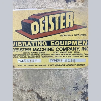 USED DEISTER VF-4216