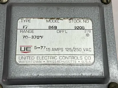 Used UNITED ELECTRIC F7-86B Pressure Switches Ohio US | Surplus Asset Holdings #1553610