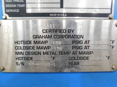Used GRAHAM GP237 Heat Exchangers Ohio US | Equipment Recovery Corp. #1331014