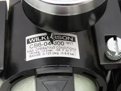 Wilkerson CB6-4-000 Pneumatic Regulator/Filter/Lubricator Guage 1/2" NPT 150PSIG