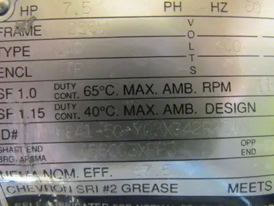Reeves Variable Speed Drive 72:1 Ratio 7-1/2 HP Speed Reducer