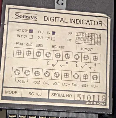 Sensys SC 100 SC-100 SC100 Digital Indicator