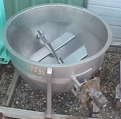 USED PADDLE AGITATED KETTLE 200 GALLON KETTLE