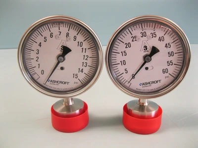 Lot (6) Diaphragm & Plain Gauges for Parts or Repair Ashcroft Anderson D13