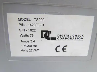 Digital Check Corp. TS200 142000-01 Tellerscan Scanner Reader Parts or Repair