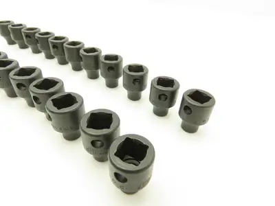 Williams 2M-607 IMP 3/8" Drive 7MM 6 Point Impact Socket Shallow Lot of 22