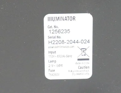 FISHER SCIENTIFIC 1256235 ILLUMINATOR