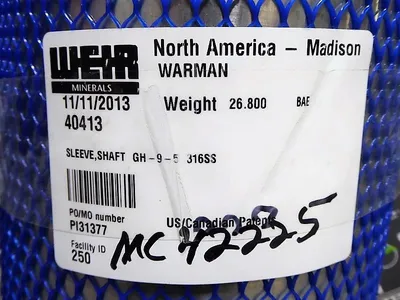 Weir Minerals 40413 Shaft Sleeve GH-9-5 New