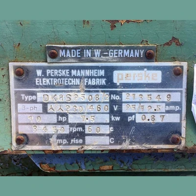 Perske 10 HP 230/460 Volt Motor