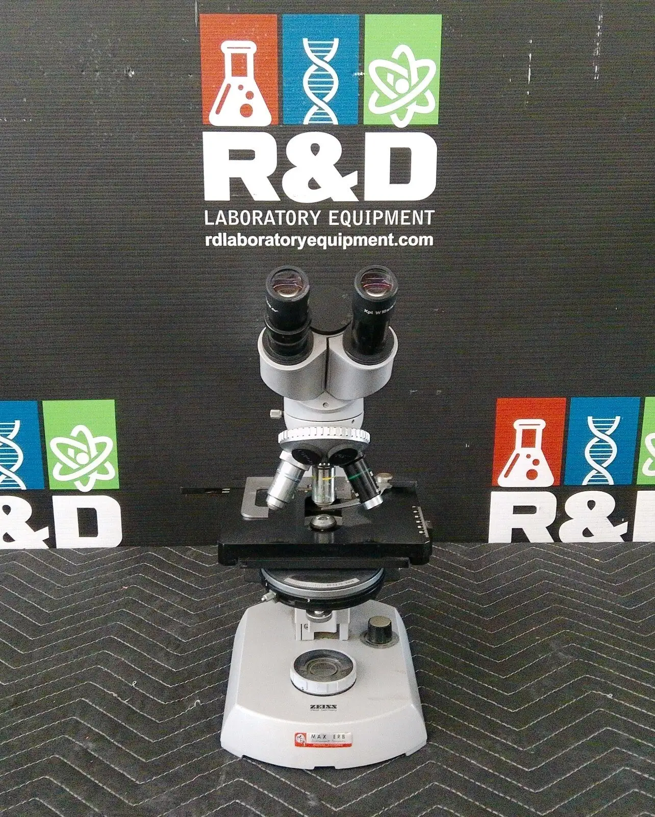 Zeiss Max ERB 467065-9914 Inspection Microscope With 3 Objectives, FULLY TESTED