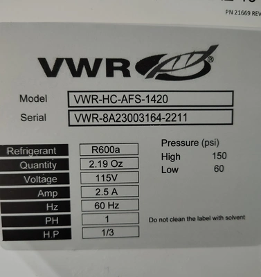 Used VWR _UNKNOWN_ Lab Freezers California US | Biotech Equipment Sales #1464513