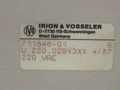 Irion & Vosseler U 220.02BX3XX 4-Digit Counter Control Panel