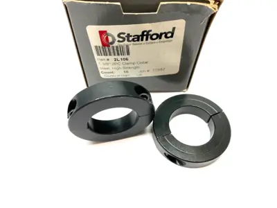 USED STAFFORD 2-PIECE CLAMPING COLLAR 1-3/8" STEEL, HIGH STRENGTH
