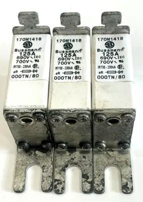 NEW BUSSMANN 170M1418 FUSE 125AMP LOT OF 3