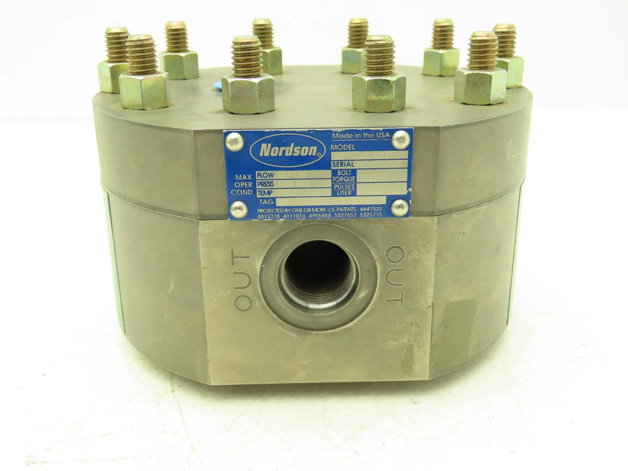 Nordson HP051-NN15-2S06-852 Flowmeter Highly Accurate Positive Displacement