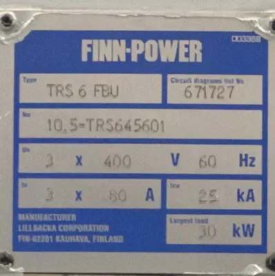FINN-POWER TRS 6 FBU CNC & Metalworking Equipment | ESS Industrial Equipment Sales (10)