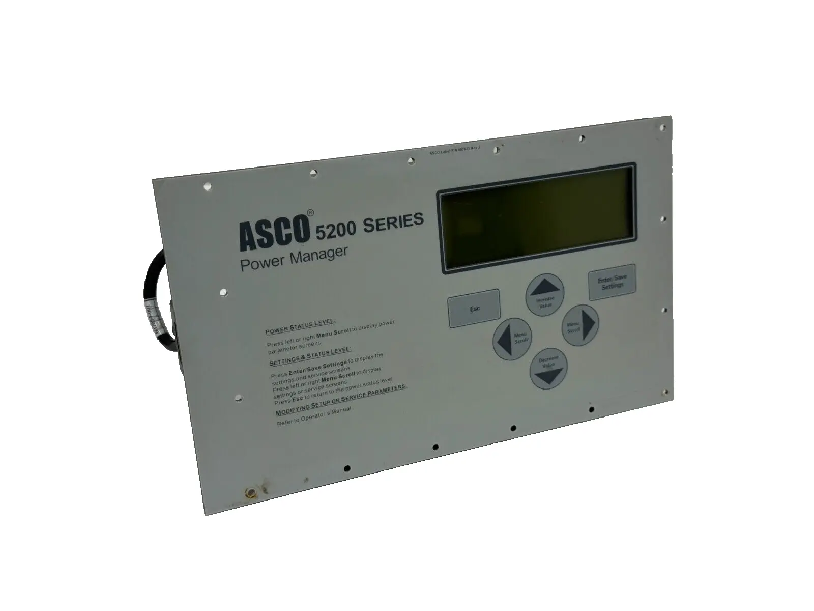 USED ASCO 5200 SERIES POWER MANAGER XP 5220D 629262