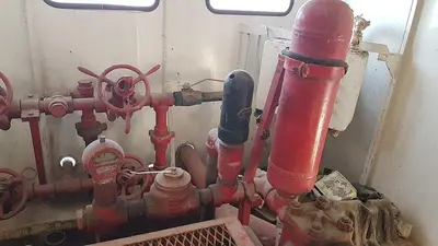 USED GARDNER DENVER PE-5Y 3X5 TRIPLEX WELL SERVICING REVERSING MUD PUMP PACKAGE