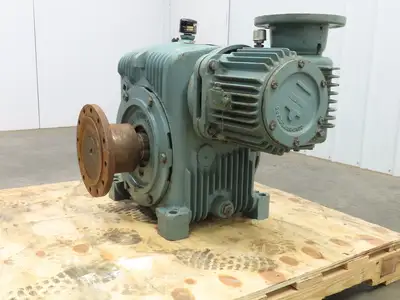 Cone Drive Gears Gear Reducer 500:1 Double Reduction 5Hp 3.5 RPM LH Gearbox