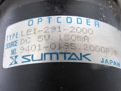 Sumtak LEI-291-2000 Optcoder Encoder From Cincinnati Milacron Cinturn DC5_150mA