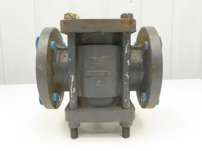 Jacoby Tarbox 910-3B Dual Sight Glass Flow Indicator Flap Check Valve 3" Flanged