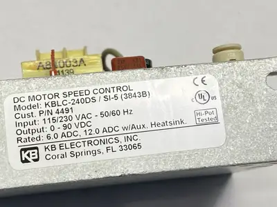 USED KB DC MOTOR SPEED CONTROLLER 0-90VDC