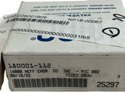 NEW MAC VALVES 180001-112 VALVE 180001112