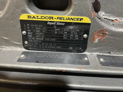Used BALDOR 75HP 405T 3PH 1185RPM Industrial Controls | Surplus Asset Holdings #1221117