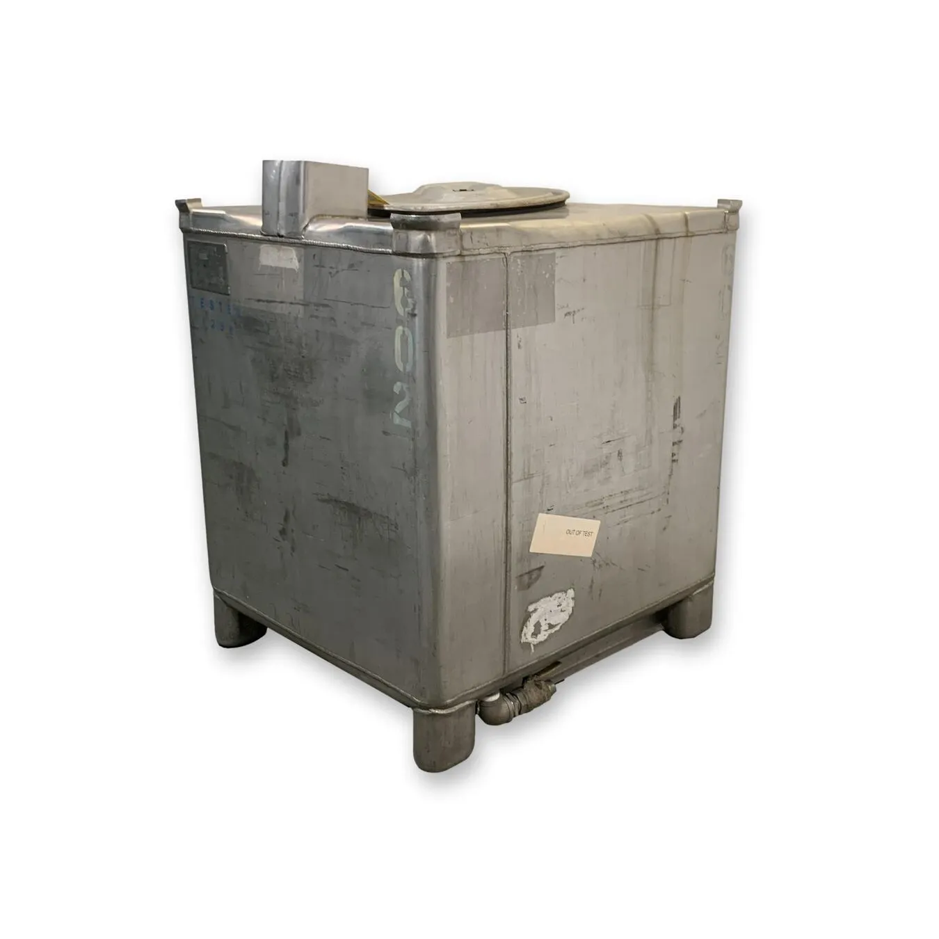 Used 395 Gallon IBC Stainless Steel Portable Liquid Tote